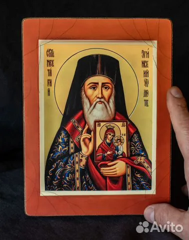 Подарочная икона деревянная "Святитель Нектарий Эгинский"