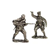 Бронзовый набор солдатиков «Пехота Красной армии №1», 4 шт. — красивый подарок — фотография 3