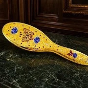 На память: Расчёска с эмалью и фианитами — фотография 1