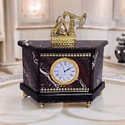 Каминные часы «Качалка» из яшмы и долерита — красивый подарок — фотография 1