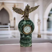 Часы с двуглавым орлом на шаре — оригинальный подарок — фотография 1