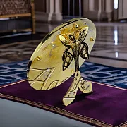 Настольное зеркало с бабочкой и фианитами. Златоуст — оригинальный подарок — фотография 1