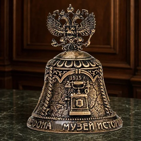 Бронзовый колокольчик «Музей истории телефона» — оригинальный подарок