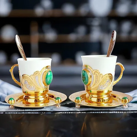 Подарочная кофейная пара из фарфора "Дуэт". Златоуст