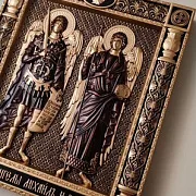 Резная Икона Архангелы Михаил и Гавриил в подарок — фотография 2