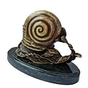 На память: Настольные часы «Улитка» из бронзы — фотография 4