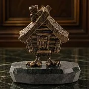 Шкатулка «Избушка на курьих ножках» со змеевиком — необычный подарок — фотография 1