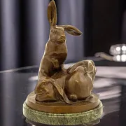 Композиция из бронзы «Кролики» — оригинальный подарок — фотография 1