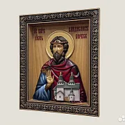 Икона резная Святой Владислав Сербский в подарок — фотография 3